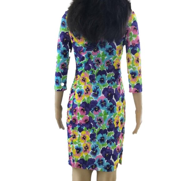 Gianni Versace  Logo St. Tropez Multicolor Floral Mini Dress 4 - Picture 8 of 11